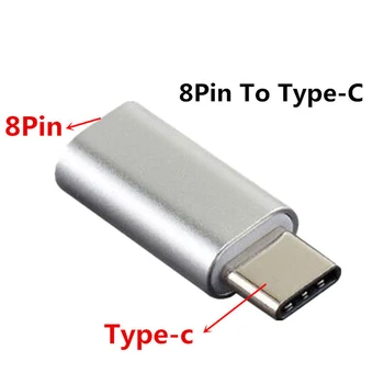 USB-C OTG Type C Til 8 Pin Adapter Mini Legering Converter Opladning Type-C Lightning Stik Til iPhone Huawei P30 Xiaomi Phone 1