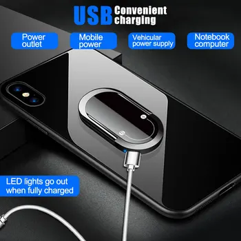 USB-Cigaret Lighter mobiltelefonholder Lettere 2-i-1-Mobiltelefon-Ring Spænde Beslag, Genopladeligt Elektrisk Lighter 1