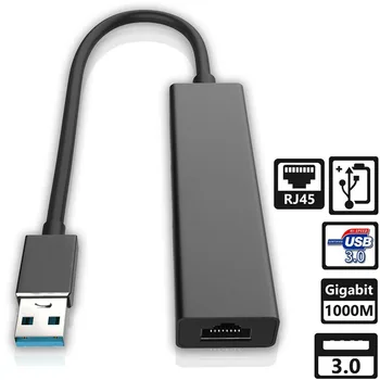 USB-Ethernet-Adapter, USB 3.0 til RJ45 3.0 HUB for Laptop Xiaomi Mi-Max S/3 Ethernet-Adapter netværkskort USB Lan