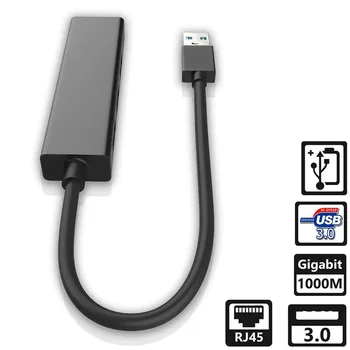 USB-Ethernet-Adapter, USB 3.0 til RJ45 3.0 HUB for Laptop Xiaomi Mi-Max S/3 Ethernet-Adapter netværkskort USB Lan 1