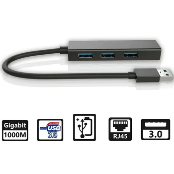 USB-Ethernet-Adapter, USB 3.0 til RJ45 3.0 HUB for Laptop Xiaomi Mi-Max S/3 Ethernet-Adapter netværkskort USB Lan 3