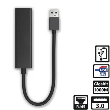 USB-Ethernet-Adapter, USB 3.0 til RJ45 3.0 HUB for Laptop Xiaomi Mi-Max S/3 Ethernet-Adapter netværkskort USB Lan 4