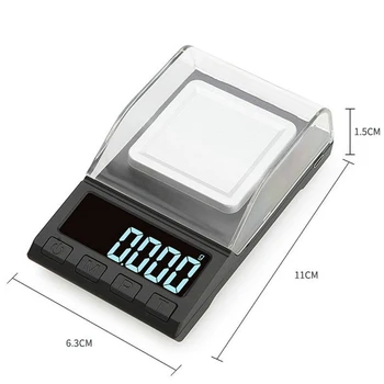 USB-Opladning, Digital Skala 10/20/50/100g Høj Præcision Smykker Vejer Balance Elektroniske Skala Med Vægtning Platform 5