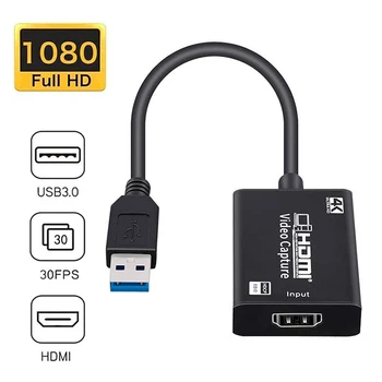 USB3.0 Video Capture-Kort Video Audio Capture-Kort, HDMI 4K Capture Enhed For High Definition Erhvervelse HDMI Video Kamera 5