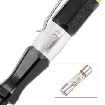 Uxcell Kredsløb Tester, 3 mm Skruetrækker Spænding Tester Pen AC100-500V 6stk 46912