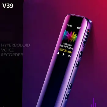 V39 Stemme Aktiveret Bærbar Optager MP3-Afspiller, Telefon Optagelse af Lyd Dual Arc Mikrofon Digital Voice Recorder Diktafon 2