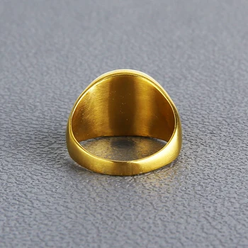 Valily Herre Ring Enkle Oval Mat Ring Mode Guld Farve Finger Band Ring Mænd i Rustfrit Stål Signet Ringe til kvinder 1