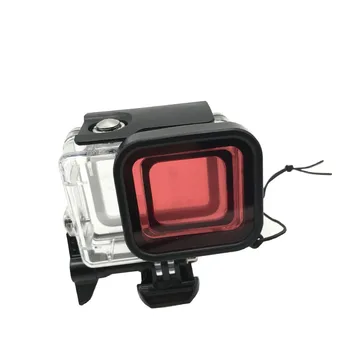 Vandtæt Sag Linse Filter 40M Dykning Filter-Objektiv Protector shell, der Passer Til GoPro Hero 7 Hvid Sølv Sports kamera 5