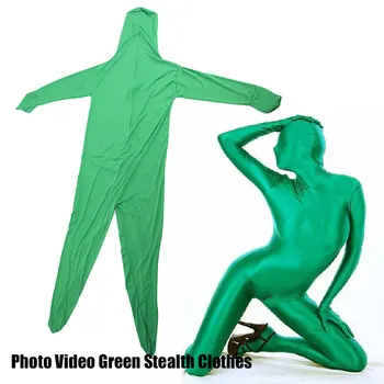 Varm Hud, Der Passer Usynlig Virkning Elastiske Krop Grøn Skærm, Der Passer Foto Voksen Stramme Jakkesæt Video Kostume Party Green Stealth Tøj 5