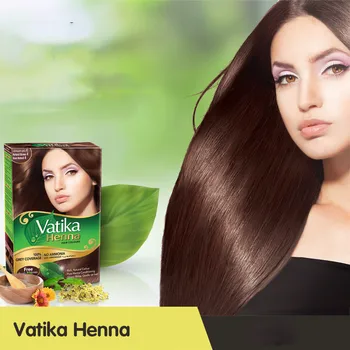 Vatika 2 Kits Høj kvalitet, Rene Naturlige Henna hårfarve Nuance/ Henna Øjenbryn , Ideel til Hår, Skæg & Øjenbryn 30-minutters hurtig farvestof 2