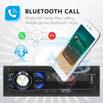 VCACA 1DIN In-Dash Bil Radio Stereo Fjernbetjening Digital Bluetooth Audio Music Stereo 12V Bil-Radio, MP3-Afspiller, USB/SD/AUX-IN 4