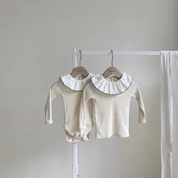 Vintage Baby Pige Tøj Efteråret Bomuld Piger Solid Body Shirts, Toppe,nederdel, der Passer Nyfødt Baby, Piger, Tøj, Udstyr, Sæt 0