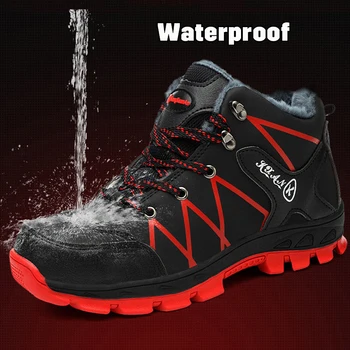 Vinteren mænds tåkappe af stål anti-smashing anti-punktering varm high-sikkerheden er i top sko slid-resistente vandtæt sne støvler boot arbejde 4