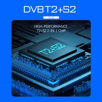 Vmade DVB-T2, DVB-S2 2 i 1 Combo Digitalt Jordbaseret, Satellit-TV Tuner Support Youtube M3U Bisskey Fuldt 1080P H. 264 HD-Lyd 1
