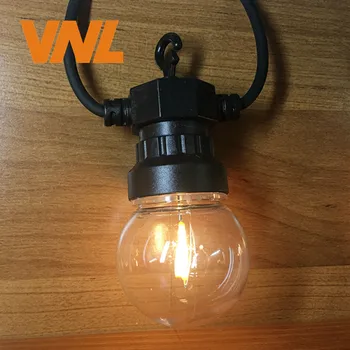 VNL IP65 G50 Klar LED Globe Fastoon String Lys Glødelampe Udendørs Lys Streng Til at Have Ferie Bryllup julefrokost 4
