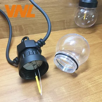VNL IP65 G50 Klar LED Globe Fastoon String Lys Glødelampe Udendørs Lys Streng Til at Have Ferie Bryllup julefrokost 5