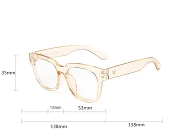 VWKTUUN Firkantede Briller Ramme Kvinder Mænd Vintage Optiske Briller Recept Bred Nitte Briller Ramme Anti Blå Lys Galsses 3