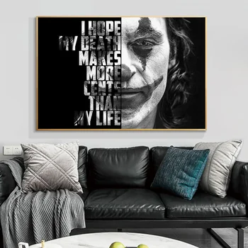 Wall Art Canvas Print Figur Maleri Joker Plakat Billede Til Stuen Home Decor Uden Ramme 4