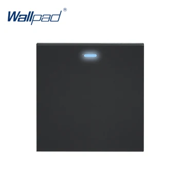 Wallpad 1 Gang 2-Vejs 1 Måde Med LED-Indikatoren Skifter funktionstasten Til Væg-afbryder Hvid Og Sort Plast Modul 1