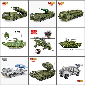 War-serien Militære teknologi Raketter Bil Grønne Battle tank byggesten Mursten Modulære MOC Legetøj Skaberen Pædagogiske Modulære 1