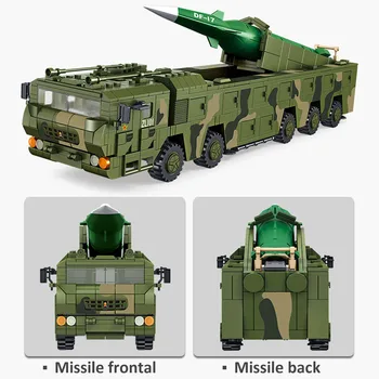 War-serien Militære teknologi Raketter Bil Grønne Battle tank byggesten Mursten Modulære MOC Legetøj Skaberen Pædagogiske Modulære 3