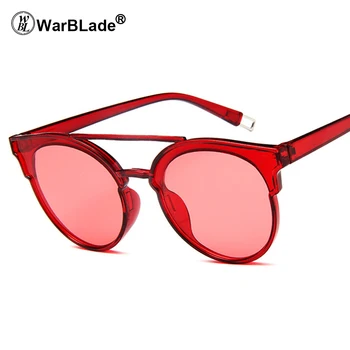 WarBLade Kvinder Cat Eye Solbriller Mode luksus Brand Designer dame kvindelige spejl Point Sol Briller til kvinder, lunettes femme 0
