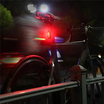 WEST CYKLING Intelligent Induktion Cykel Lys Vandtæt USB-Genopladelige Bremse Sensing Baglygte LED Lommelygte baglygte 5
