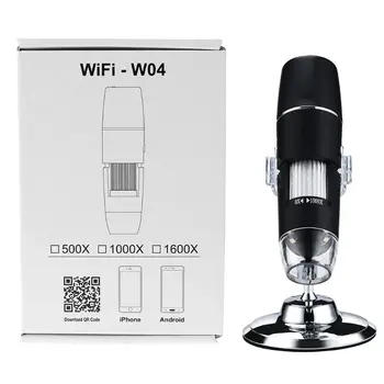 WiFi 1000X Digitalt Mikroskop med 8 LED Lys Forstørrelsesglas Video Kamera Til iPhone iOS/Android 37MB