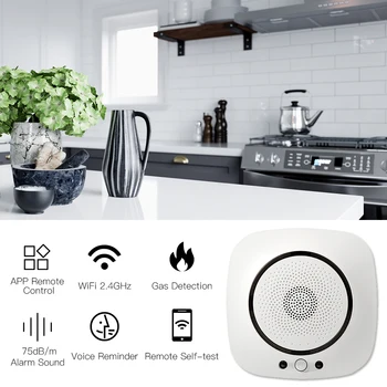 WiFi Smart CO Gas Sensor Kulilte Lækage Ild Sikkerhed Detektor Smart Liv Tuya App Control Home Security System 4