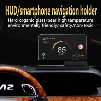 WiiYii H6 HUD Head Up Display Bil Smartphone Projektor Bil GPS-Navigator Hastighedsoverskridelse Warning System Forruden Projektor 2