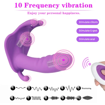 Wireless Remote Control G Point Vibrator For Woman Invisible Wearable Rabbit Vibrator Panty Vibrator Masturbator Erotic Sex Toys 21454