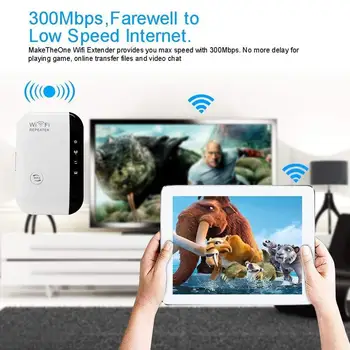 Wireless Wifi Repeater 300Mbps Netværk Extender Lang Række Signal Forstærker Internet Antenne Wi-Fi Booster adgangspunkt 4