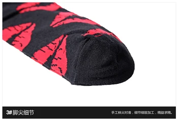 WJFXSOX 5 par Tidevandet sokker Retro elskende kysse sokker Skateboard læber bomuld drenge piger Meias kvinder unisex Mænd Harajuku Hamp Sokker 1