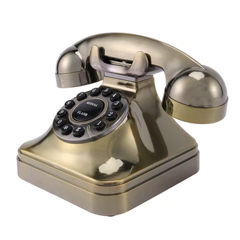 WX-3011 Antik Bronze Telefon Vintage Fastnet Telefon Desktop Ringer Hjem, Kontor, Hotel Antique Telefon 33661