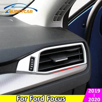 Xburstcar Auto Styling til Ford Focus 2019 2020 2Pcs/Set A/C Bil Foran Air Condition Stikkontakten, Vent Frame Cover Trim Tilbehør
