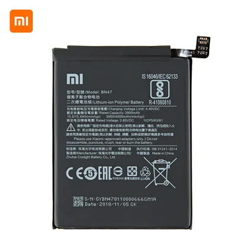 Xiao mi Orginal BN47 4000mAh Batteri Til Xiaomi Mi A2 Lite/Xiaomi Redmi 6 Pro BN47 Udskiftning af Batterier +Værktøjer