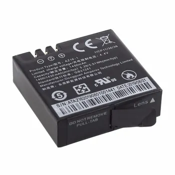 Xiaoyi II 4k-1400mah Batteri Az16-1 genopladeligt lithium-polymer batteri for Xiaoyi Yi Lite YI 360 VR-action-kamera 5