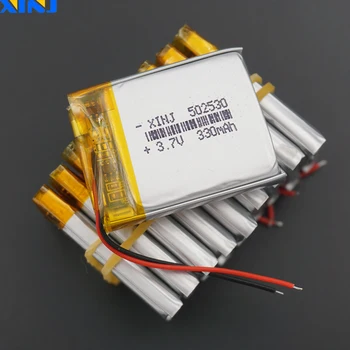 XINJ 3,7 V 330 mAh Lithium Polymer Genopladeligt Batteri, Li-Po-Li-ion-502530 For GPS-satellit-Navigation smart ur bluetooth hovedtelefon DIY