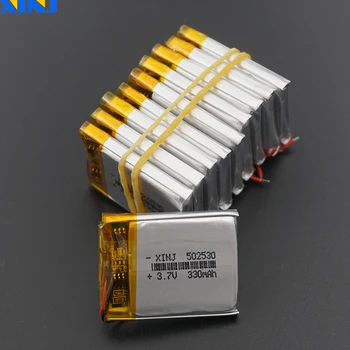 XINJ 3,7 V 330 mAh Lithium Polymer Genopladeligt Batteri, Li-Po-Li-ion-502530 For GPS-satellit-Navigation smart ur bluetooth hovedtelefon DIY 4