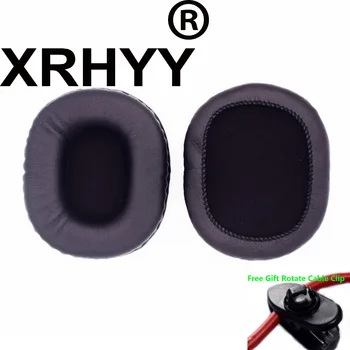 XRHYY Sort Udskiftning Ear Pad Ørepuder, pudebetræk For Audio-Technica M-Serie Hovedtelefoner Med Gratis Rotere Kabel-Klip 4