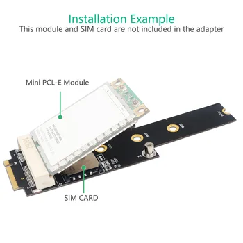 XT-XINTE for NGFF M. 2 2242 2280 22110 tasten M til Mini-PCI-E-Adapter Med SIM-kort Slot til WiFi/WWAN/LTE-Modul 3G/4G Net work