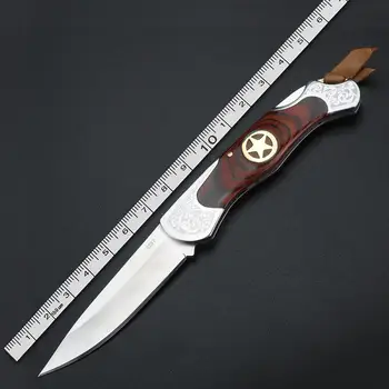 XUANFENG Folde Kniv Kniv mini lommekniv Træ Håndtag Fiskeri EDC knive med en Kniv dæksel 4