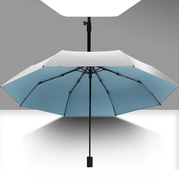 YADA Nyt Materiale Ren Business Mode 3-Foldning Paraply Kvinder UV Regntæt Paraply, Parasol Regn Sol Lys Paraply YD200204 1