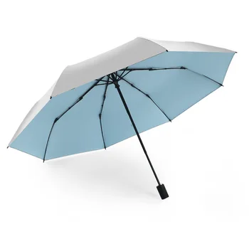 YADA Nyt Materiale Ren Business Mode 3-Foldning Paraply Kvinder UV Regntæt Paraply, Parasol Regn Sol Lys Paraply YD200204 3