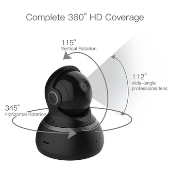 YI Dome Kamera IP-Cam 1080P Pan/Tilt/Zoom-Trådløs Sikkerhed overvågningssystem Komplet 360 Graders Dækning Night Vision EU/USA 5
