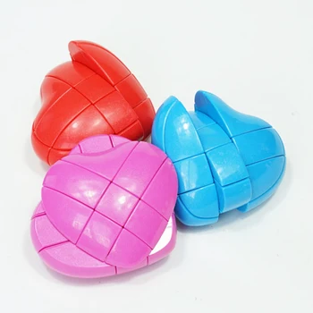 YJ Hjertet 3x3x3 Kreative Hjerte-formet Magic Cube Rød/Blå/Pink Hastighed Puslespil Terning Kids Legetøj Pædagogisk Legetøj med Gratis Forsendelse 1