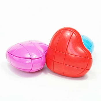YJ Hjertet 3x3x3 Kreative Hjerte-formet Magic Cube Rød/Blå/Pink Hastighed Puslespil Terning Kids Legetøj Pædagogisk Legetøj med Gratis Forsendelse 4