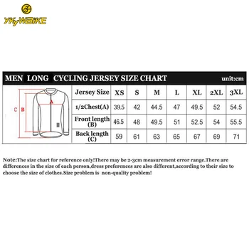 YKYWBIKE langærmet Trøje 2020 Reflekterende Mountain Road Bike Jersey MTB Maillot Ciclismo Hombre Cykel Shirts Lynlås Lomme 2