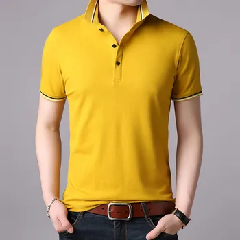 Ymwmhu 2020 Nye Fashion Brand, Mænd Polo-Shirt i Bomuld kortærmet Solid Sommer Skjorte Turn-down Krave Slim Polo Shirt Mænd 4