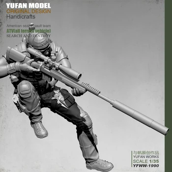 Yufan Model 1/35 Harpiks Figur Os Sniper Harpiks Soldat Umonterede Yfww-1990 12140